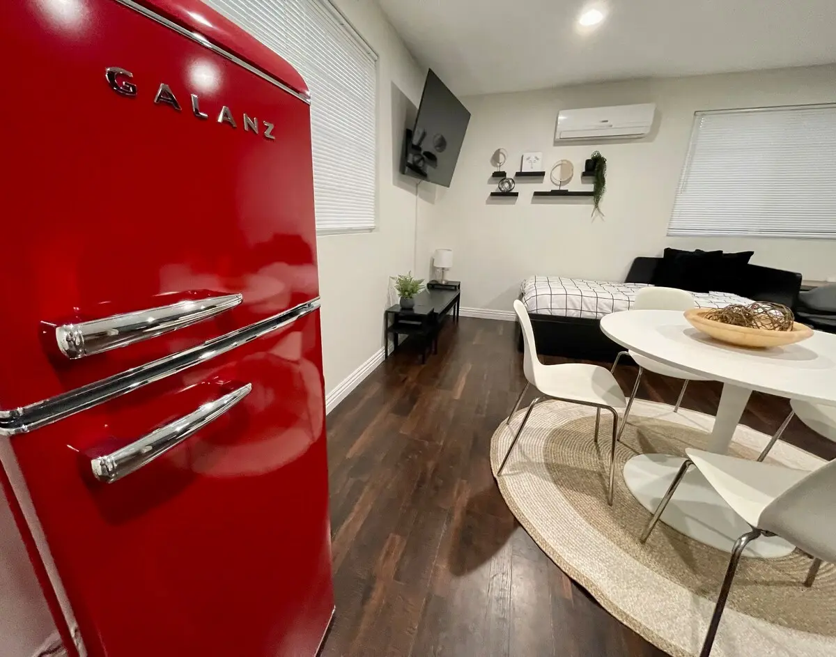 Addie's Casita — retro fridge & dining