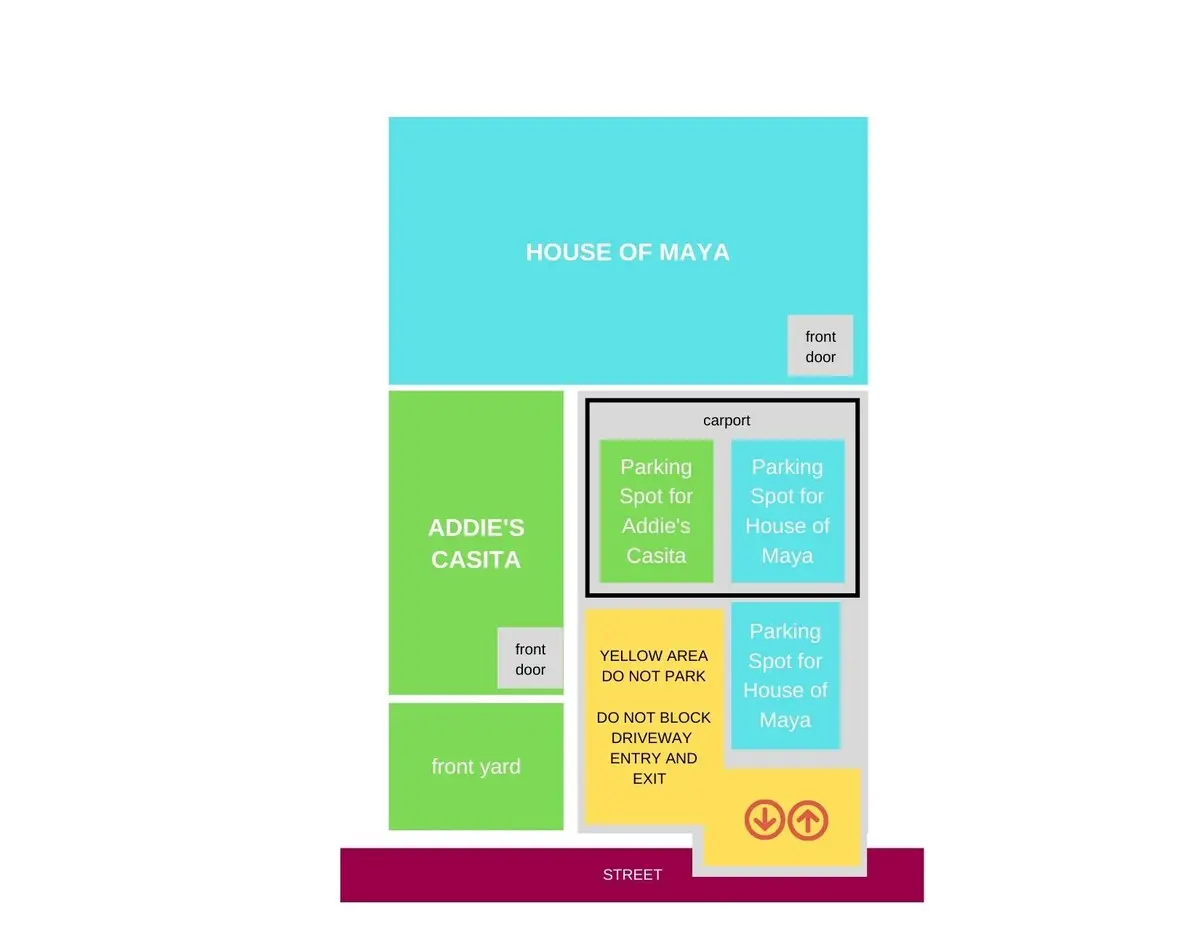 Addie's Casita — property layout & parking