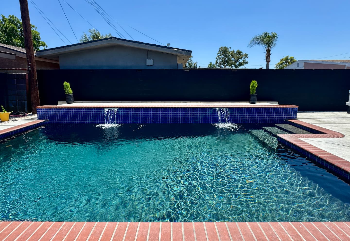 House of Maya's private backyard pool